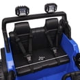 thumbnail image 4 of Hikiddo 24 Volt Ride on Toys for Big Kids, 4WD 2 Seater Kids Electric Ride-on Truck Car w/ Remote, 4x200W Motor - Blue, 4 of 9