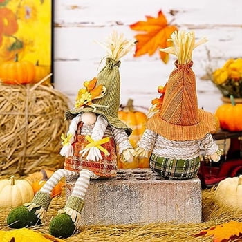DecoracióN de OtoñO Gnomos Decoraciones de OtoñO de Felpa para el Hogar 2 Piezas Decoraciones de Halloween para Granja DecoracióN de Calabaza de OtoñO