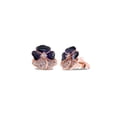 thumbnail image 3 of Pandora Moments Deep Purple Pansy Flower Stud Earrings, 3 of 4