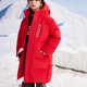 thumbnail image 1 of Parkas de manga larga para niños, de invierno, de color liso, gruesas, rellenas de plumón, resistentes al viento y cálidas, con capucha, chaqueta de longitud media, con cuello grande, para niñas, part, 1 of 8