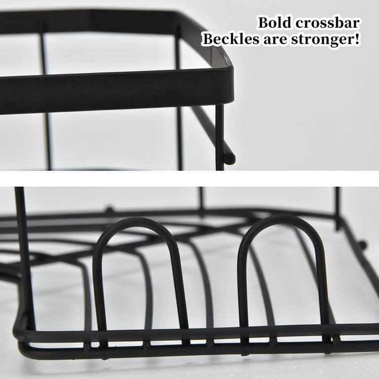 Cubilan Corner Shower Caddy Organizer Shelf Stainless Steel Matte Black  (2-Pack)