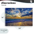 thumbnail image 4 of Stupell Industries Tropical Golden Blue Sun Ray On Beach Canvas Art, 24 x 16, by Eszra Tanner, 4 of 8