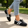 thumbnail image 3 of BERANMEY Non-Slip Fashion Sneakers for Women Cozy Lace-Up Color Block Casual Shoes Memory Foam Insole Trendy Womens Footwear Comfortable Casual Womens Sneakers Stylish Shoes Women Breathable Footwear, 3 of 9