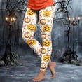 thumbnail image 2 of mgoYE Women Halloween Leggings Pumpkin Print Stretchy Soft High Waisted Workout Sports Yoga Pants Womens Leggins Size XL, 2 of 7
