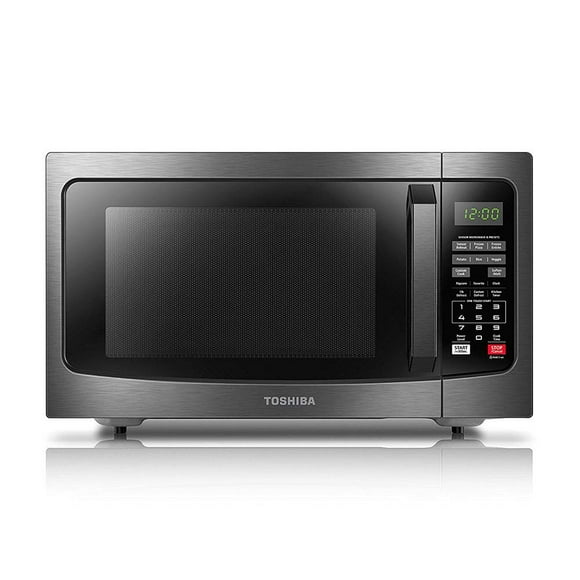 Toshiba em131 a5 C-bs Horno de microondas, 1.1 pies cúbicos, color negro acero inoxidable, Estándar, Acero inoxidable negro, 1
