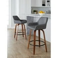 thumbnail image 5 of LumiSource Grey Daniella 26" Fixed-Height Counter Stool - Set of 2, 5 of 11