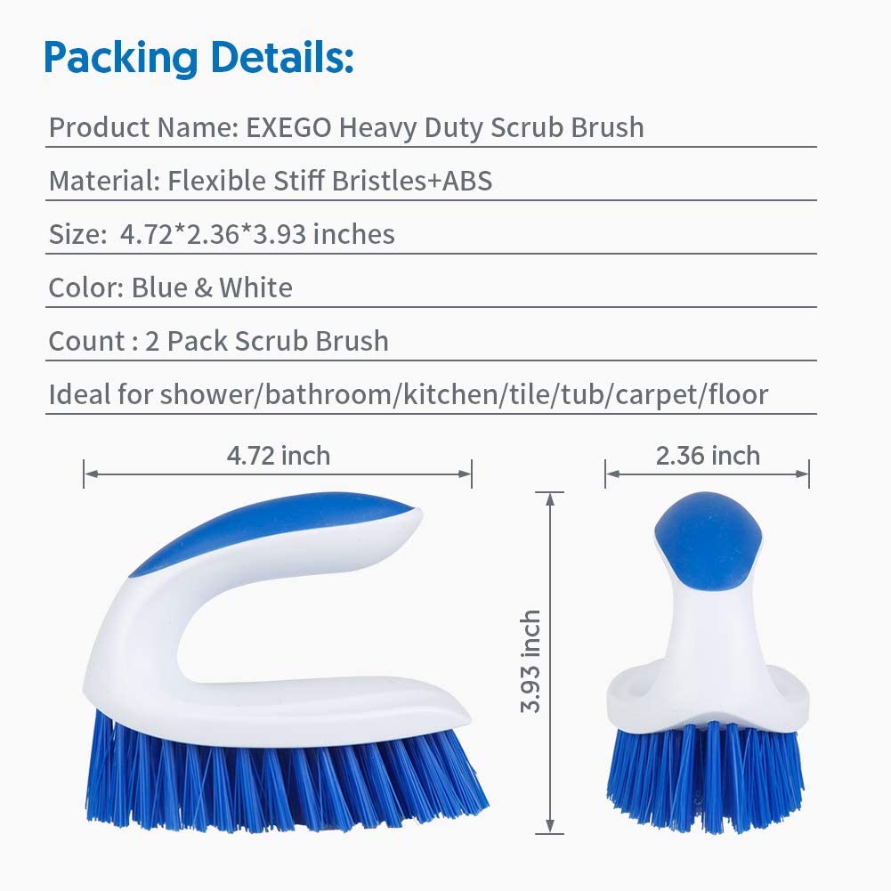 Sugarday Scrub Brush Heavy Duty Cleaning Set, 2-Pack photo 3