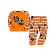 thumbnail image 1 of Pull et Pantalon de Nuit à Manches Longues Halloween Printe Family Pyjamas Matching Set, 1 of 8