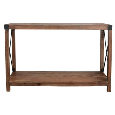 AmeriHome Acacia Wood Rustic Entryway Console Table