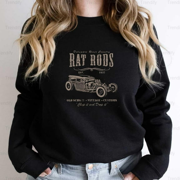 Funny Rat Rod Makeout Vintage Car Graphic Unisex Sweatshirt M392185, Up to Size 5XL