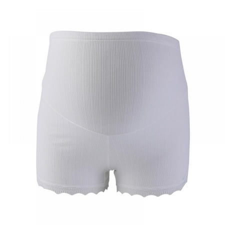 

Xmarks Cotton Maternity Panties - High Waist Panties for Pregnant Mother Underwear Pregnancy Boyshorts Lace Trimmed Belly Support Maternity Briefs
