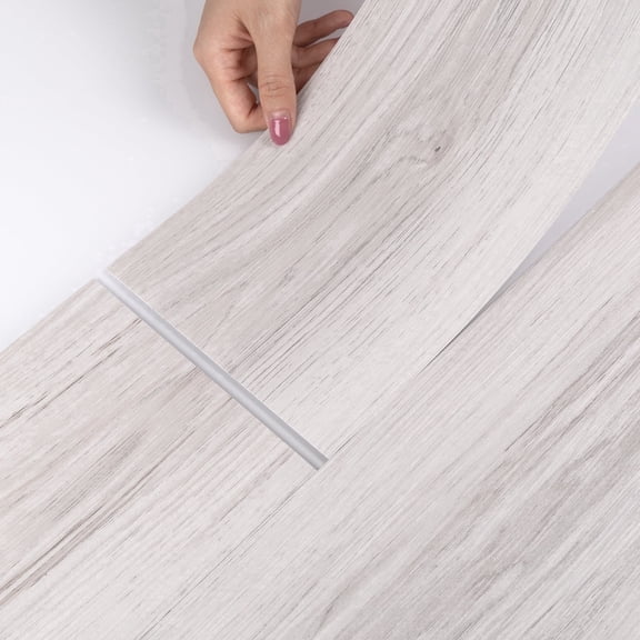 Lxcreat Vinyl Flooring Peel and Stick Floor Tile 35-in x 6-in x 0.6-mm Vinyl Floor Tile Easy to Paste Plank Tile for RV, Bedroom Living Room Kitchen (10 pcs)