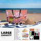 thumbnail image 5 of Fotbe Flamingo Riding a Bicycle Bolsa de Viaje para Playa - Resistente al Agua, Bolsa Tote de Gran Capacidad y Ligera con 7 Bolsillos para Mujeres y Hombres, 5 of 7