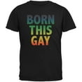 thumbnail image 1 of Gay Pride LGBT Born This Gay Black Adult T-Shirt, 1 of 1