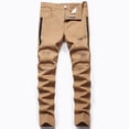 thumbnail image 2 of FDDMis Cute Jeans Boys Size 10 Jeans Straight Jeans Yoga Pants Toddler Boy Sweatpants Clothes Teens Boys Clothes Size 12-14 Youth Black Baby Clothes, Khaki 15-16 Years, 2 of 9