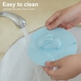 thumbnail image 3 of Pebbuoy Bathtub Drain Stopper Silicone Floor Drain Cover with Rabbit Handle Strong Suction Anti-leak Anti-odor Universal Tub Stopper for Bathroom Kitchen, 3 of 7