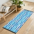thumbnail image 5 of Blue Chevrons Pattern 72x23.5" Bedroom Runner Rug, Durable and Non-Slip for Hallways and Living Rooms, 5 of 8