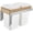 Maple / White, variant on Rev-A-Shelf Top Mount Double Pullout Under Cabinet Trash Can, 35 Qt, 4WCTM-21DM2-162