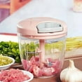 thumbnail image 2 of HLONKManual Hand Pull String Food Chopper Effortless Garlic Onion Veggie Cutter for Kitchen Safe Durable Stainless Steel Blades Easy Clean Store Mini Processor for Meat  Carrots  Tomatoes, 2 of 4