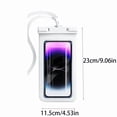 thumbnail image 6 of Waterproof Phone Pouch, Touchscreen Phone Dry Bag for Swimming Snorkeling, Waterproof Phone Case with Neck Lanyard, Universal Waterproof Pouch for Smartphones, Gray, 6 of 8