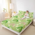 thumbnail image 4 of Feelyou Child Cartoon Rainbow Queen Sheet Sets, Cloud Sun Green Bed Set, 4 Pieces, 4 of 7