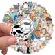 thumbnail image 3 of Pegatinas impermeables Jadeshay 100 piezas de animales de dibujos animados PVC autoadhesivo, 3 of 7