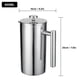 thumbnail image 4 of French Press 304 Stainless Steel Thermal Coffee Maker Tea Maker 800ML 3 Filters Anti-scald Handle Rust-proof Coffee Press, 4 of 5