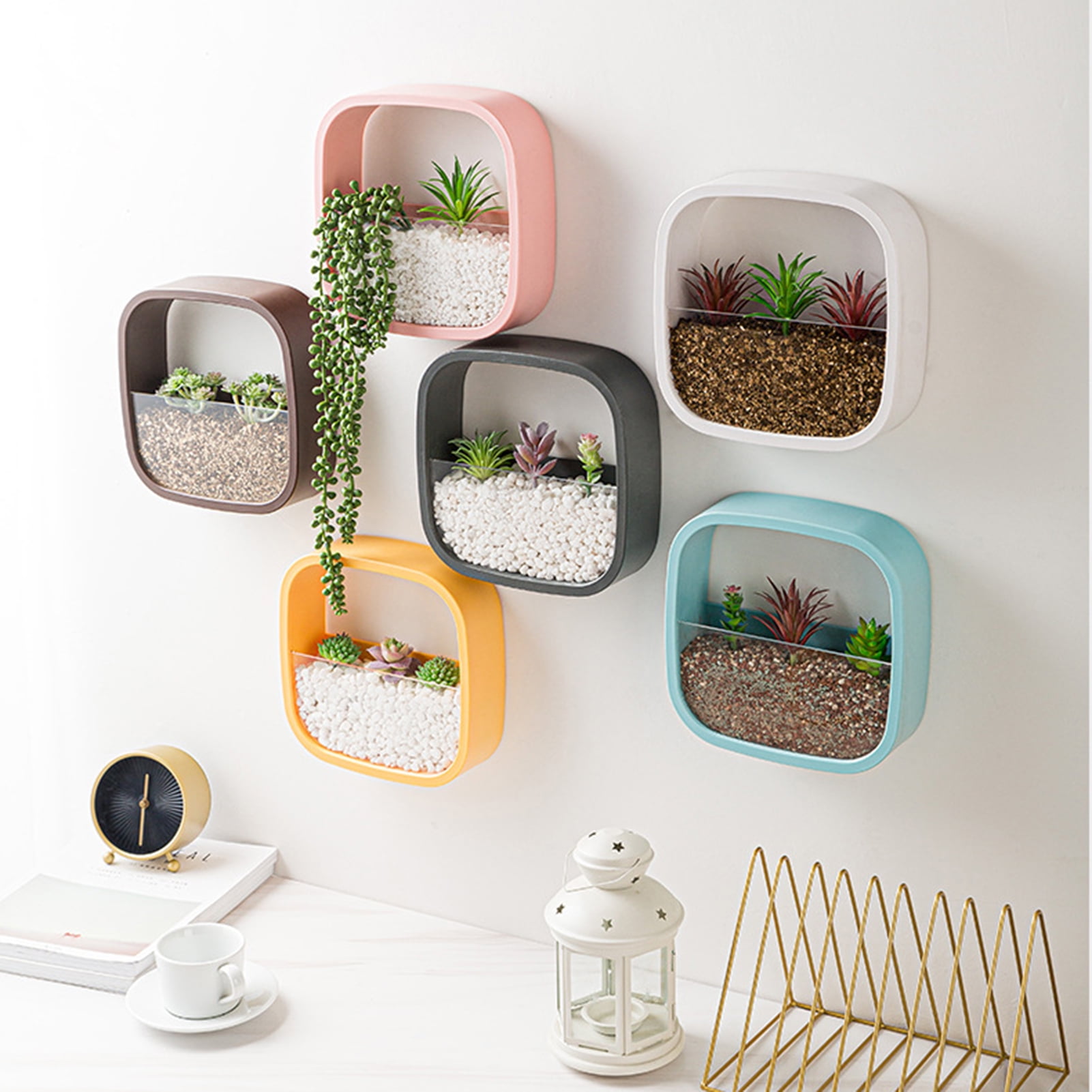 SPRING PARK Wall Hanging Plant Terrarium ABS Planter Wall Hanging