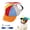 Orange, variant on Dog Propeller Hat, Puppy Hat Propeller Baseball Hat, Adjustable Pet Cap with Ear Holes, Rainbow Helicopter Design for Cats & Dogs, Funny Baseball Costume Hats for Outdoor Walk.