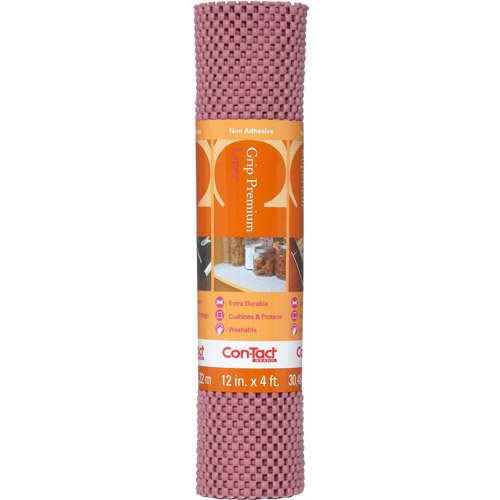 ConTact Brand Grip Premium NonAdhesive Shelf Liner, Brick, 12" x 4