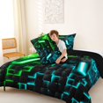 thumbnail image 4 of Homewish Green Teal Gaming Pad Queen Comforter Set,Modern Esports Gamepad Comforter Sets Queen,Black Reversible,3-Piece,1 Comforter and 2 Pillowcases, 4 of 7