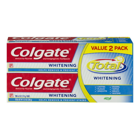  total anticavité -amp- Fluoride Toothpaste Gel contre la gingivite Blanchiment 6 oz