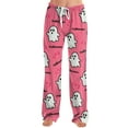 thumbnail image 7 of Halloween Womens Pajama Pants Loose Fit Wide Leg Trouser Pants Halloween Lounge Sleepwear Pj Bottoms, 7 of 7