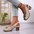 thumbnail image 2 of Womens Sandals Chunky Heel Peep Toe Thick Soled Leisure Shoes Spring Summer Casual Daily Holiday Beach Sandals Outerwear, 2 of 8