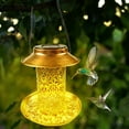 thumbnail image 5 of LACKUST Bird Feeders Outdoor Clearance,Antique-Style Solar-Powered Hanging Bird Feeder with Metal Wrought Iron,Yellow, 5 of 8