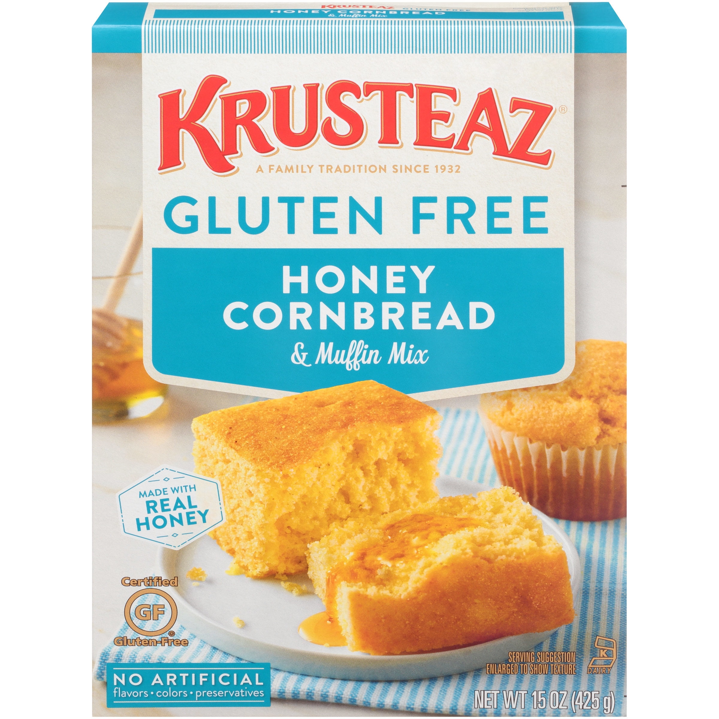 Krusteaz® Gluten Free Honey Cornbread Bread & Muffin Mix 15 oz. Box