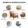 thumbnail image 5 of Ebello Accent Chair Mid Century Modern Arm Chair, PU Leather Reading Armchair for Bedroom Living Room Office, Camel, 5 of 7