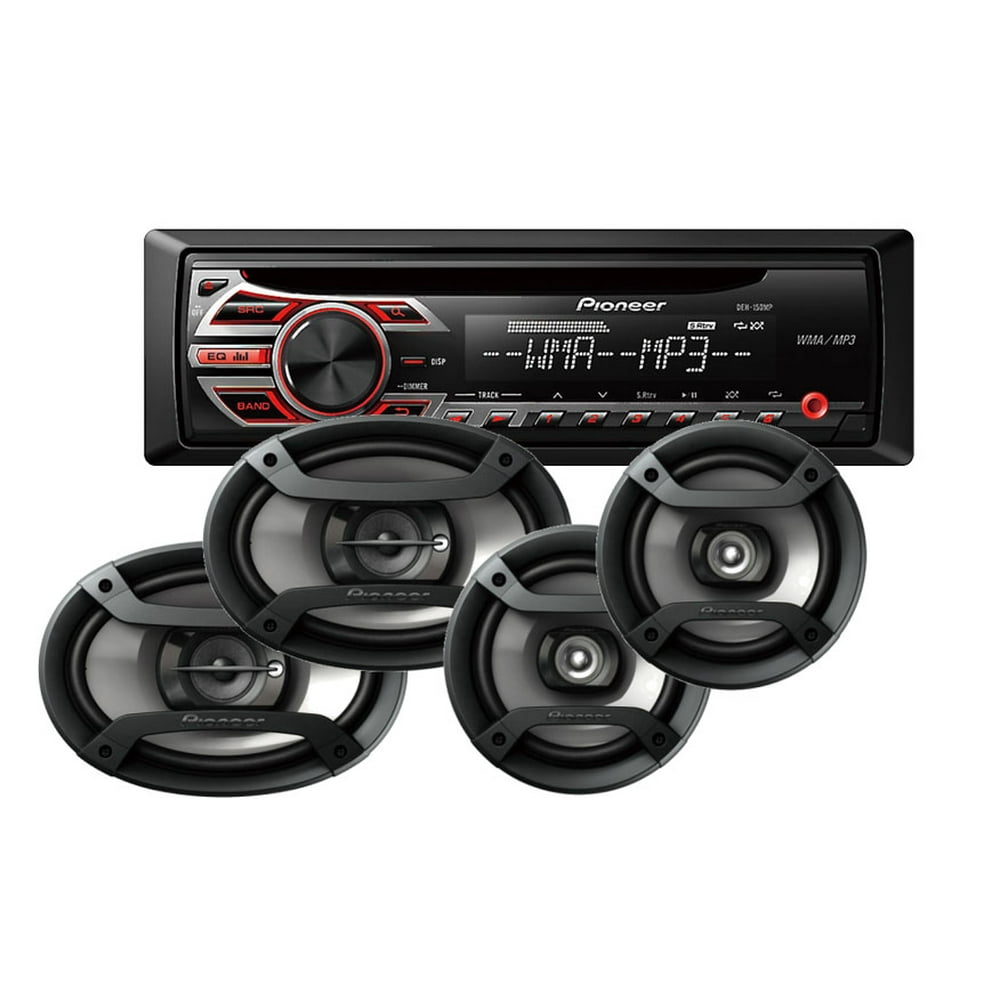 Pioneer DEH150MP Single Din CD Player with one pair of TS