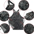 thumbnail image 2 of Delantal de estilista Jeanerlor de mezclilla negra con bolsillos para mujer, 2 of 9