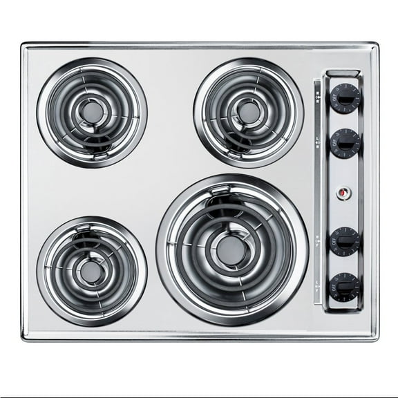 24" Wide 230V 4-Burner Coil Cooktop