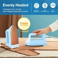 thumbnail image 3 of Mini Iron for Crafts Quilting, Travel Iron Household Iron Easy Iron Supplies Mini Electric Iron, Mini Heat Press Machine Sewing Sachine (Blue), 3 of 5