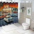 thumbnail image 7 of Shiartex American Scene Painting Cars Printed Shower Curtain Set with Hooks, 100% Polyester Fiber, Home Bathroom Decoration, Various Sizes 60x72, 7 of 7