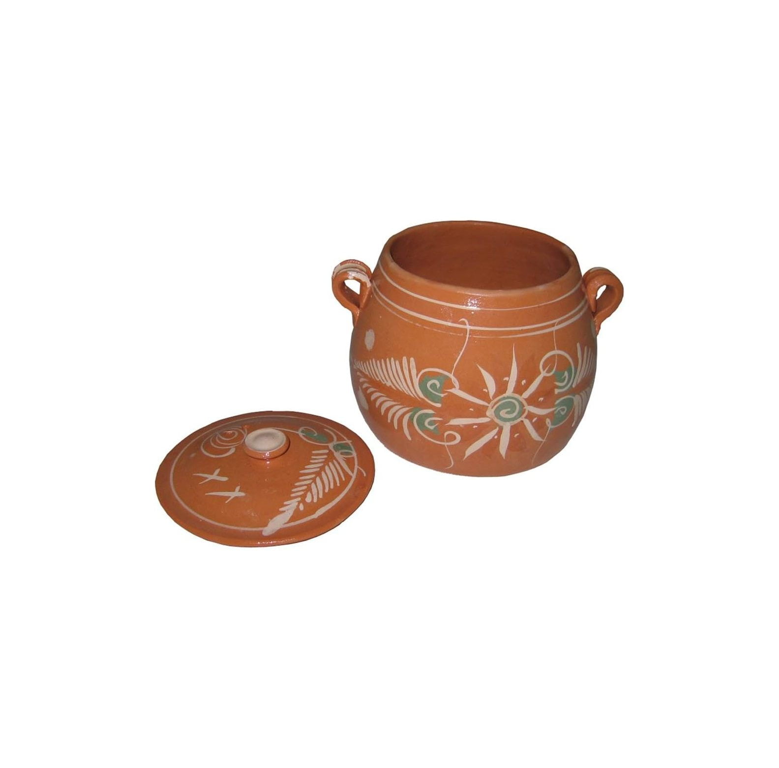 Olla de Barro Frijolera sin Plomo / Lead Free Clay Bean Pot with lid Small  - 3.5 Qt3.5 Qt