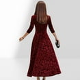 thumbnail image 5 of Robes de Noël pour Femmes, Robe Midi Élégante en Velours pour Fêtes des Fêtes et Occasions Festives, Robe de Fête à Manches Longues Ajustée, Robe de Noël, G, 5 of 5