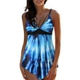 thumbnail image 2 of Ayfxijin High-Waisted Printed Tankini,Women's Modest Split Swimwear with Full Coverage S-XXL, 2 of 8