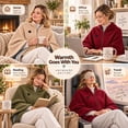 thumbnail image 5 of Heated Shawl Wraps for Women, USB Wearable Heated Blanket Shawl, 3 Heat Settings, Fast Heating, 1PC, 5 of 10