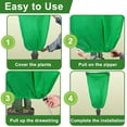 thumbnail image 6 of Hengu Plant Covers Freeze Protection, 4 Pack 47" x 71" Reusable Tree Trunk Protector with Zipper Drawstring, Large Shrub Jacket Cover for Fruit Tree Potted Plants, Green, 6 of 8