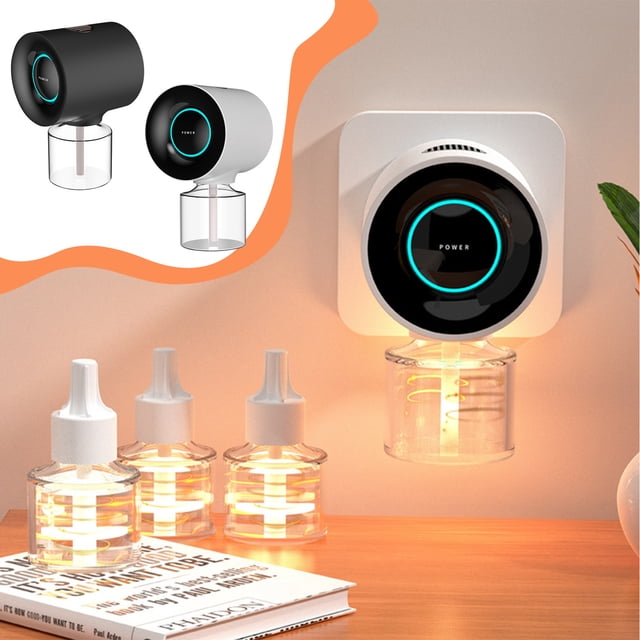 Fiudx Repelente de Mosquitos con Aromaterapia, Diseño de Doble Función, Funcionamiento Silencioso, Cobertura de 15 M, Calentamiento Seguro, Tratamiento a Base de Hierbas, Sueño Reparador, Uso Domésti