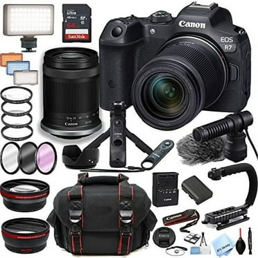Canon EOS R7 Mirrorless Camera Bundle with 18-150mm Lens, 32.5 MP, Black