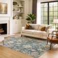 thumbnail image 6 of Addison Rugs Mayfield Premium Machine Washable Transitional Damask Teal Rectangle Rug, 10' x 14', 6 of 6